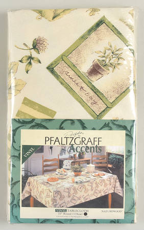 Naturewood Round Vinyl Tablecloth