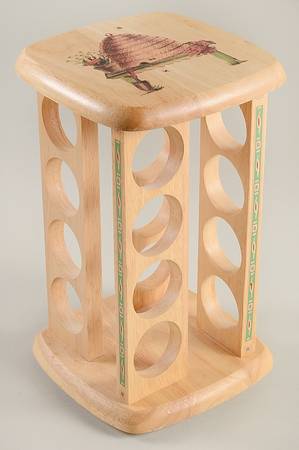 Naturewood Rack for Lazy Susan Spice Jar Set