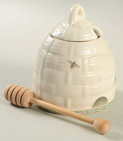 Naturewood Honey Pot W/ Lid & Spoon /Dipper