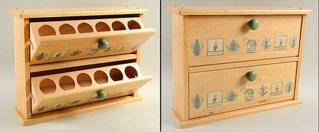 Naturewood 2 Drawer Wood Spice Rack No Jars