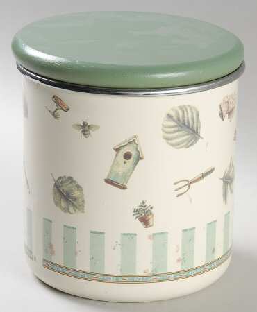 Naturewood Small Metal Canister & Wood Lid