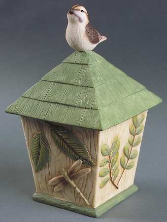 Naturewood Figural Candy Jar & Lid