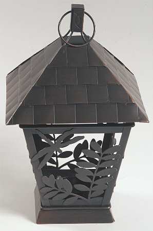 Naturewood Hanging Pierced Metal Lantern