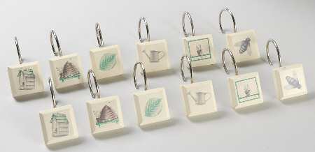 Naturewood (Set of 12) Shower Curtain Hooks