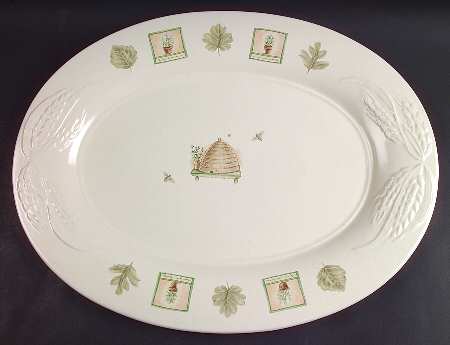 Naturewood 18" Embossed Oval Serving Platter by Pfaltzgraff