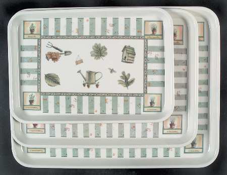 Naturewood 3 Piece Melamine Tray Set
