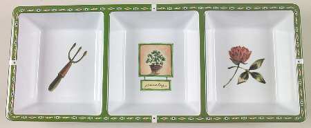 Naturewood Melamine 3 Section Rectangular Tray