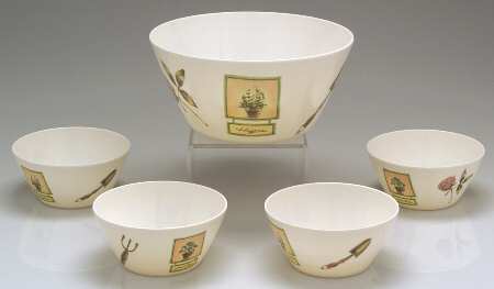 Naturewood Melamine 5pc Salad Set (4sabi6m + Sab10m)