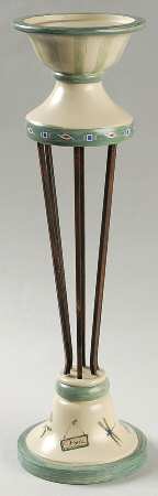 Naturewood 14" Metal & Resin Candleholder