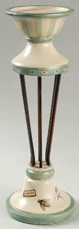 Naturewood 12" Metal & Resin Candleholder