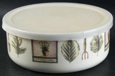 Naturewood 6 5/8" Metal Bowl W/Plastic Lid