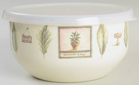 Naturewood Bowl-Metal 5 7/8"  with Plastic Lid