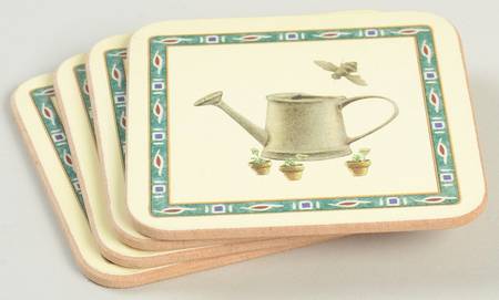 Naturewood (4 Pc) Cork Back Square Coaster Set