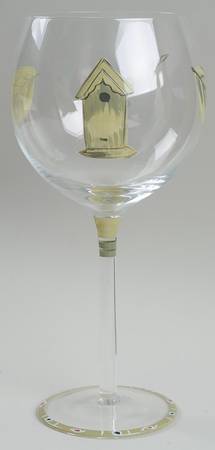 Naturewood Handpainted Glassware Wine