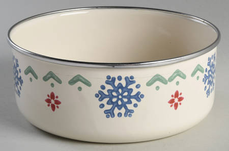 Nordic Christmas 7 1/4" Metal Bowl