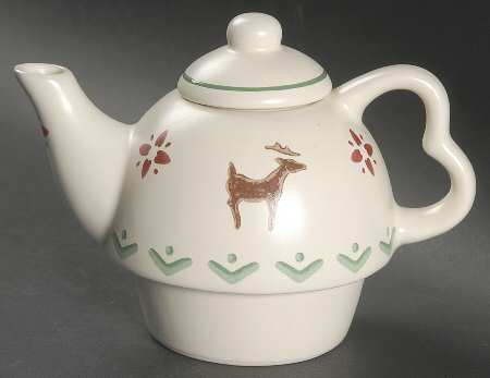 Nordic Christmas Teapot for Individual Teapot & Lid with Cup