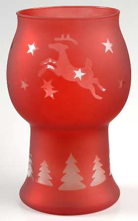 Nordic Christmas Glass Pillar Float Candleholder