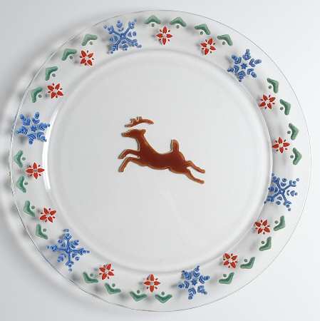 Nordic Christmas Glassware Torte Plate by Pfaltzgraff
