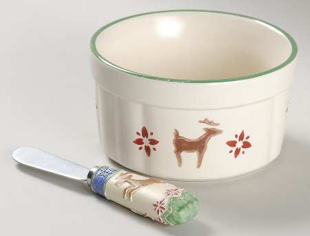 Nordic Christmas Dip Bowl & Spreader Set by Pfaltzgraff