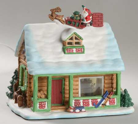 Nordic Christmas Electric Lighted House by Pfaltzgraff