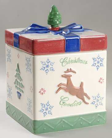 Nordic Christmas Cookie Jar & Lid
