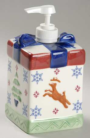 Nordic Christmas Lotion Dispenser by Pfaltzgraff