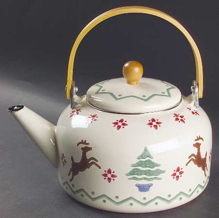 Nordic Christmas Metal Kettle & Lid
