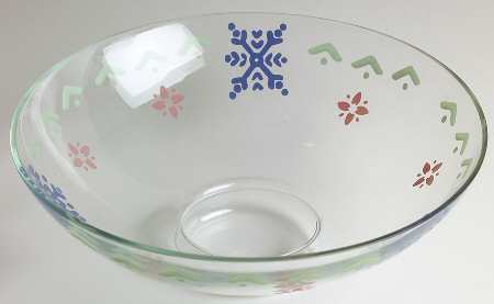 Nordic Christmas 9" Glassware Salad Bowl