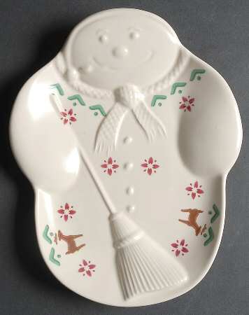 Nordic Christmas Embossed Snowman Plate by Pfaltzgraff