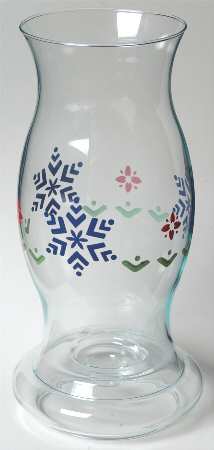 Nordic Christmas Glassware Hurricane by Pfaltzgraff