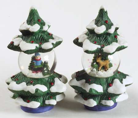 Nordic Christmas Snow Globe Salt & Pepper Set by Pfaltzgraff