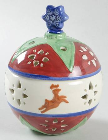 Nordic Christmas Pierced Lighting Ball by Pfaltzgraff