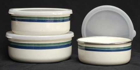 Northwinds 3 Pc Metal Bowl W/Plastclid (5 3/4",6 5/8",7 1/4")