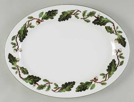 Oak Leaves 14" Oval Serving Platter