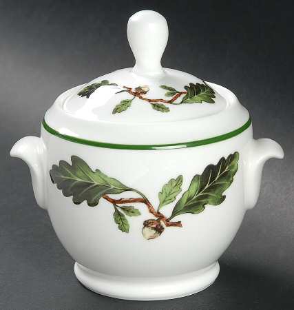 Oak Leaves Sugar Bowl & Lid