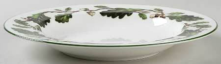 Oak Leaves Large Rim Soup Bowl
