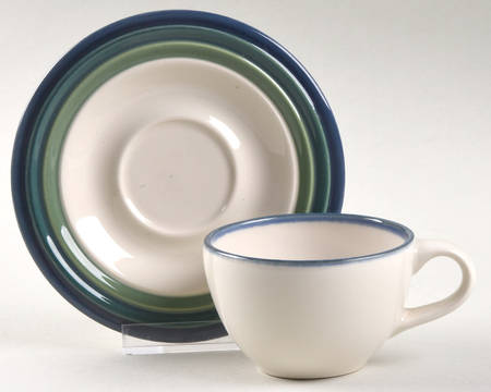 Ocean Breeze Flat Demitasse Cup & Saucer Set