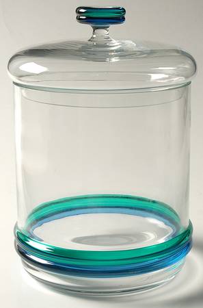 Ocean Breeze Glassware Cookie Jar & Lid