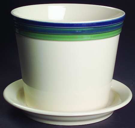 Ocean Breeze 6" Flower Pot & Underplate
