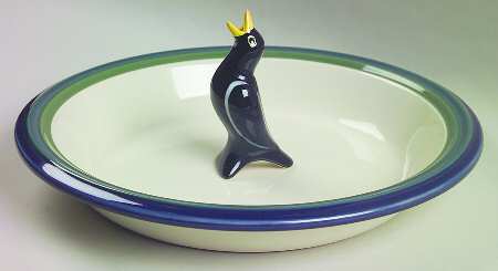 Ocean Breeze 10" Pie Baking Plate with Pie Bird