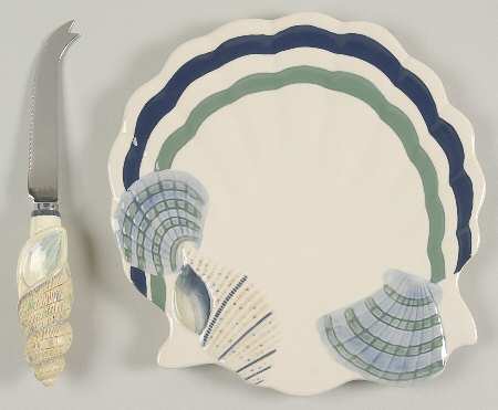 Ocean Breeze Cheese Tray and Slicer