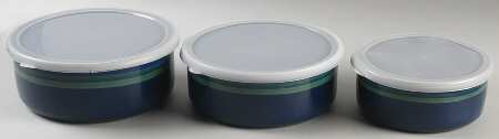 Ocean Breeze 3 Pc Metal Bowl W/Plastclid (5 3/4",6 5/8",7 1/4")