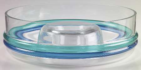 Ocean Breeze 1-Piece Glassware Chip and Dip Set by Pfaltzgraff