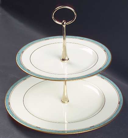Patina 2 Tiered Serving Tray (Dinner & Salad Plate)