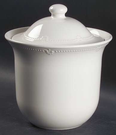 Pearl Brocade Large Canister & Lid