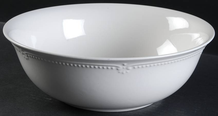 Pearl Brocade 10" Large Salad Serving Bowl