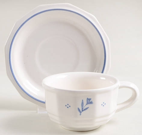 Perennials (Cottage Collection) Flat Cup & Saucer Set