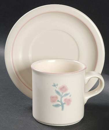 Perennials (Serendipity Collection) Flat Cup & Saucer Set