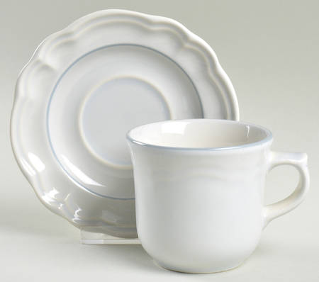 Poetry Glossy Flat Cup & Saucer Set