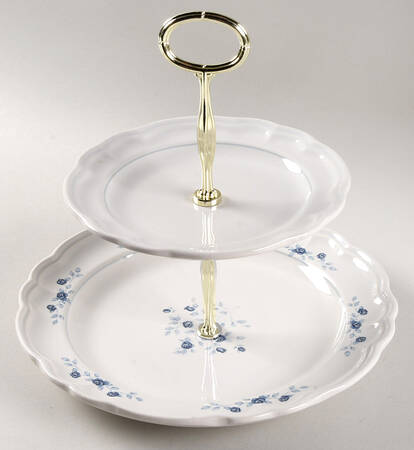 Poetry Glossy 6 5/8"-10"  2 Tiered Serving Tray (Dp, Sp) HC